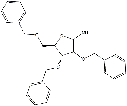 2-O,3-O,5-O-Tribenzyl-D-ribofuranose 结构式