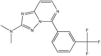 2-Dimethylamino-5-[3-trifluoromethylphenyl][1,2,4]triazolo[1,5-c]pyrimidine 结构式