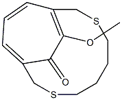 15-Methoxy-3,8-dithiabicyclo[8.3.2]pentadeca-1(13),10(15),11-trien-14-one 结构式