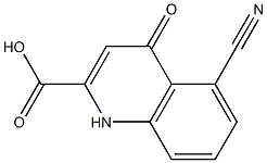 5-Cyano-1,4-dihydro-4-oxoquinoline-2-carboxylic acid 结构式