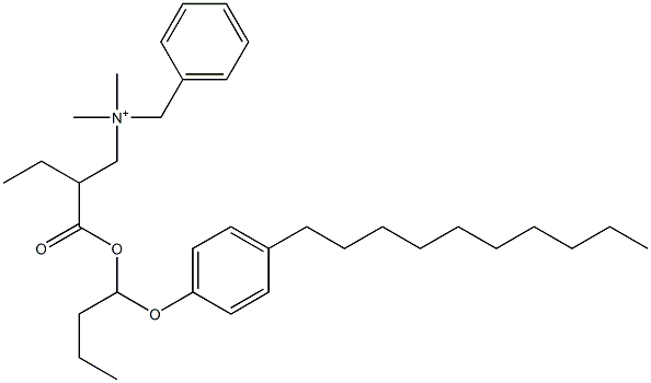 N,N-Dimethyl-N-benzyl-N-[2-[[1-(4-decylphenyloxy)butyl]oxycarbonyl]butyl]aminium 结构式