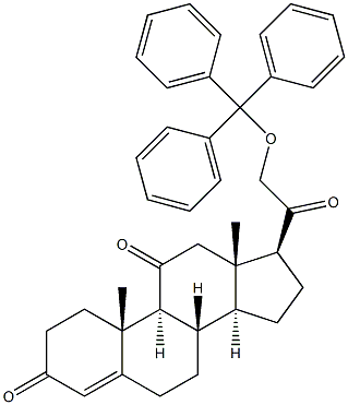 21-(Triphenylmethoxy)pregn-4-ene-3,11,20-trione 结构式