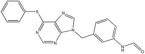 N-[3-[[6-(Phenylthio)-9H-purin-9-yl]methyl]phenyl]formamide 结构式