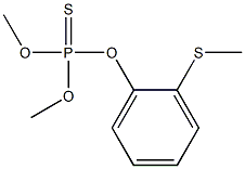 Thiophosphoric acid O,O-dimethyl O-[o-(methylthio)phenyl] ester 结构式