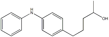 4-(4-Hydroxypentyl)phenylphenylamine 结构式