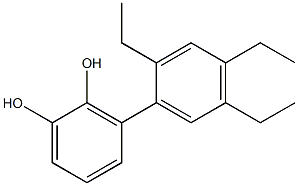 3-(2,4,5-Triethylphenyl)benzene-1,2-diol 结构式