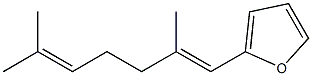 2-[(1E)-2,6-Dimethylhepta-1,5-dien-1-yl]furan 结构式