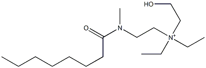 N,N-Diethyl-N-(2-hydroxyethyl)-2-(N-octanoyl-N-methylamino)ethanaminium 结构式