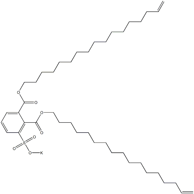 3-(Potassiosulfo)phthalic acid di(16-heptadecenyl) ester 结构式