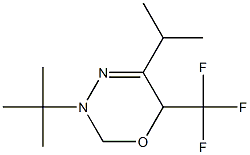 3,6-Dihydro-3-(tert-butyl)-5-isopropyl-6-trifluoromethyl-2H-1,3,4-oxadiazine 结构式