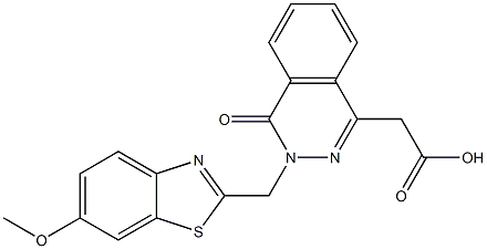 3-[(6-Methoxy-2-benzothiazolyl)methyl]-3,4-dihydro-4-oxophthalazine-1-acetic acid 结构式