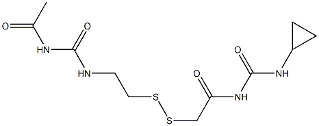 1-Acetyl-3-[2-[[(3-cyclopropylureido)carbonylmethyl]dithio]ethyl]urea 结构式