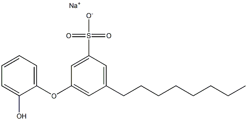 2'-Hydroxy-5-octyl[oxybisbenzene]-3-sulfonic acid sodium salt 结构式