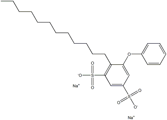 2-Dodecyl[oxybisbenzene]-3,5-disulfonic acid disodium salt 结构式