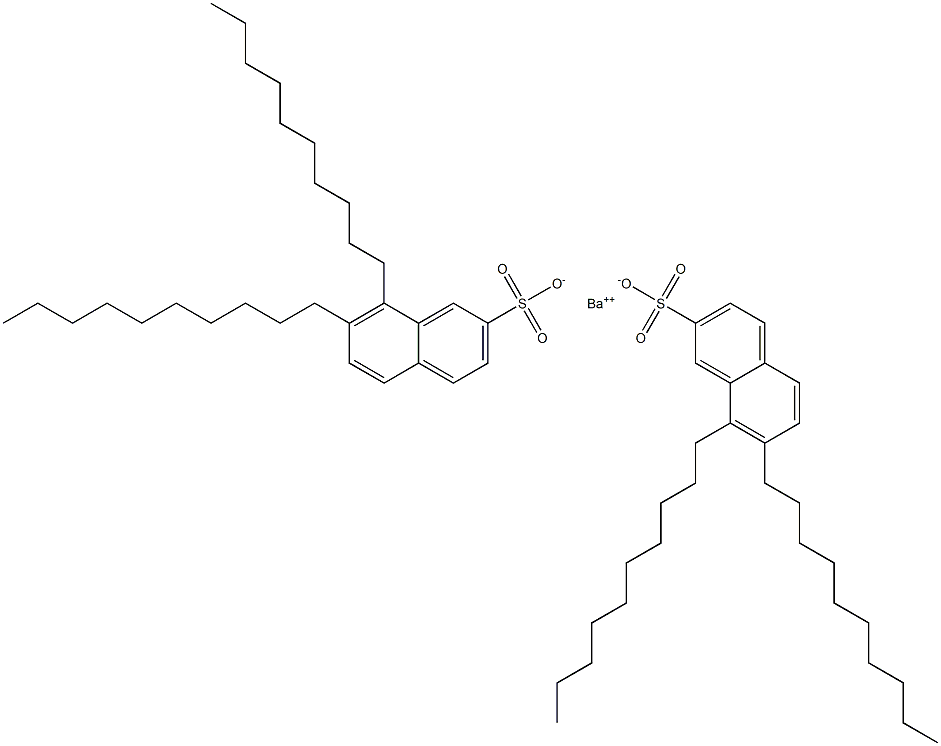 Bis(7,8-didecyl-2-naphthalenesulfonic acid)barium salt 结构式