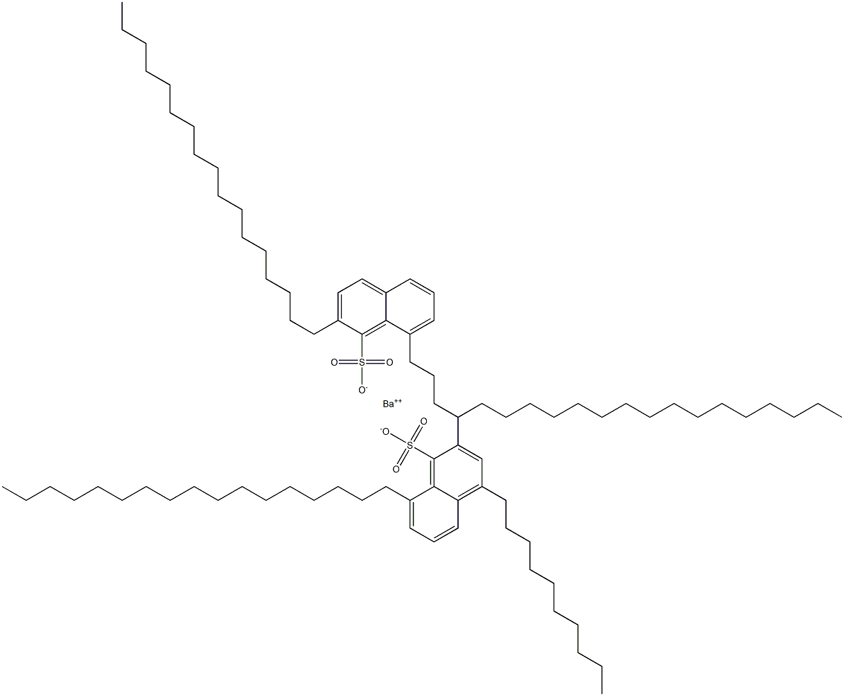 Bis(2,8-diheptadecyl-1-naphthalenesulfonic acid)barium salt 结构式