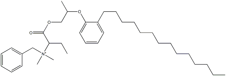 N,N-Dimethyl-N-benzyl-N-[1-[[2-(2-tetradecylphenyloxy)propyl]oxycarbonyl]propyl]aminium 结构式