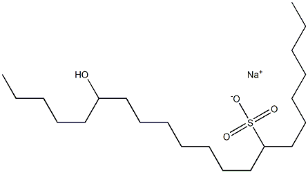 16-Hydroxyhenicosane-8-sulfonic acid sodium salt 结构式