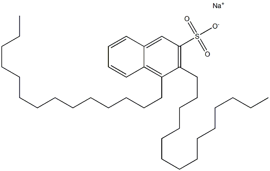 3,4-Ditetradecyl-2-naphthalenesulfonic acid sodium salt 结构式