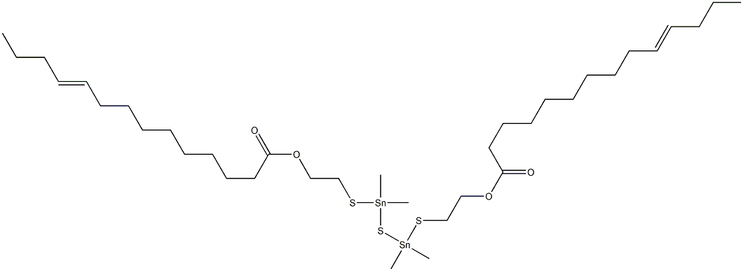 Bis[dimethyl[[2-(9-tridecenylcarbonyloxy)ethyl]thio]stannyl] sulfide 结构式