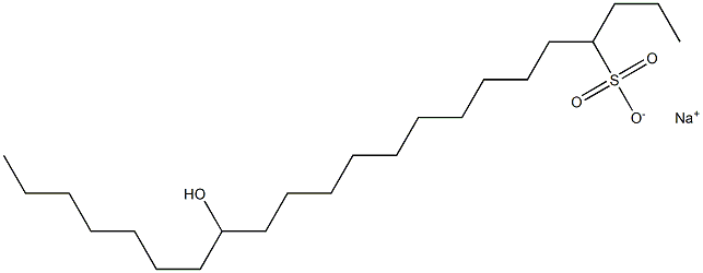 15-Hydroxydocosane-4-sulfonic acid sodium salt 结构式