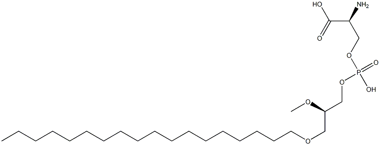 O-[[(R)-2-Methoxy-3-(octadecyloxy)propoxy]phosphonyl]-L-serine 结构式