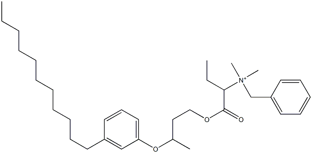 N,N-Dimethyl-N-benzyl-N-[1-[[3-(3-undecylphenyloxy)butyl]oxycarbonyl]propyl]aminium 结构式