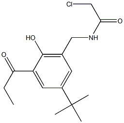 5'-tert-Butyl-3'-(2-chloroacetylaminomethyl)-2'-hydroxypropiophenone 结构式