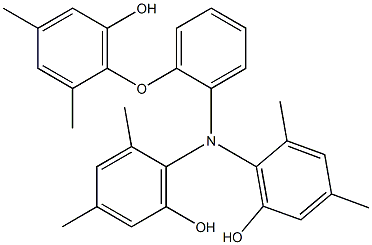 N,N-Bis(6-hydroxy-2,4-dimethylphenyl)-2-(6-hydroxy-2,4-dimethylphenoxy)benzenamine 结构式