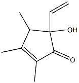5-Ethenyl-5-hydroxy-2,3,4-trimethyl-2-cyclopenten-1-one 结构式