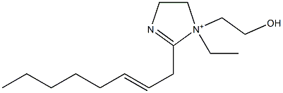 1-Ethyl-1-(2-hydroxyethyl)-2-(2-octenyl)-2-imidazoline-1-ium 结构式