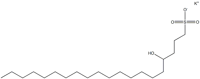 4-Hydroxyicosane-1-sulfonic acid potassium salt 结构式