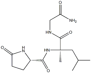 N-[(2R)-2,4-Dimethyl-2-[[[(2S)-5-oxopyrrolidin-2-yl]carbonyl]amino]pentanoyl]glycinamide 结构式