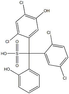 (2,5-Dichlorophenyl)(2,4-dichloro-5-hydroxyphenyl)(2-hydroxyphenyl)methanesulfonic acid 结构式