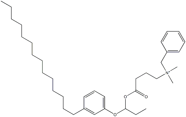 N,N-Dimethyl-N-benzyl-N-[3-[[1-(3-tetradecylphenyloxy)propyl]oxycarbonyl]propyl]aminium 结构式