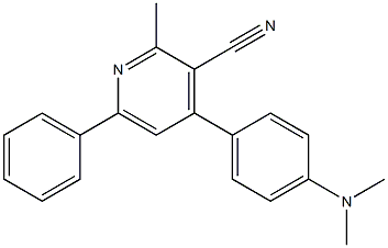 2-Methyl-4-(4-dimethylaminophenyl)-6-phenylpyridine-3-carbonitrile 结构式