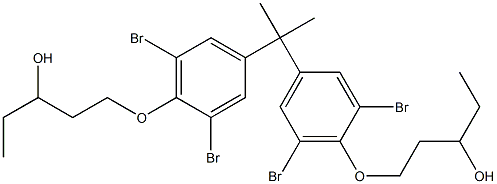 2,2-Bis[3,5-dibromo-4-(3-hydroxypentyloxy)phenyl]propane 结构式