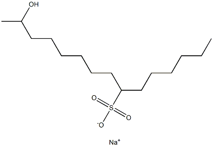 14-Hydroxypentadecane-7-sulfonic acid sodium salt 结构式