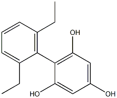 2-(2,6-Diethylphenyl)benzene-1,3,5-triol 结构式
