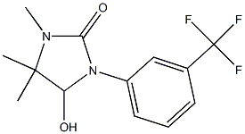 1,5,5-Trimethyl-4-hydroxy-3-[3-(trifluoromethyl)phenyl]imidazolidin-2-one 结构式