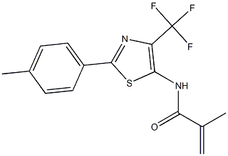 2-(4-Methylphenyl)-4-(trifluoromethyl)-5-methacryloylaminothiazole 结构式