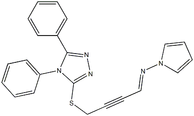 4,5-Diphenyl-3-[[4-pyrrolizino-2-butynyl]thio]-4H-1,2,4-triazole 结构式