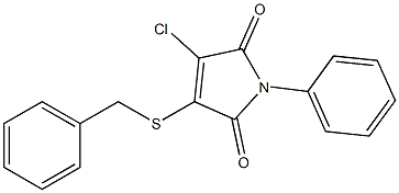 1-Phenyl-3-benzylthio-4-chloro-1H-pyrrole-2,5-dione 结构式