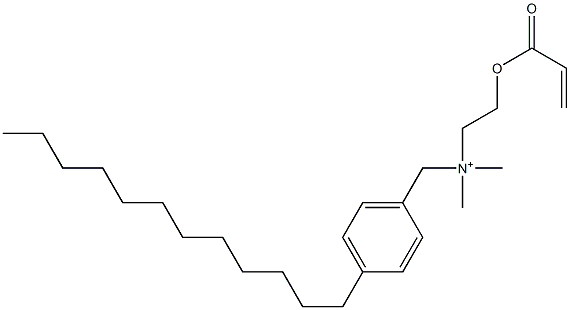 4-Dodecyl-N,N-dimethyl-N-[2-[(1-oxo-2-propenyl)oxy]ethyl]benzenemethanaminium 结构式