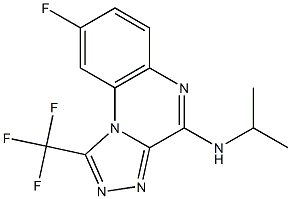 4-Isopropylamino-1-trifluoromethyl-8-fluoro[1,2,4]triazolo[4,3-a]quinoxaline 结构式