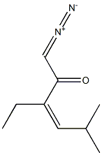 (Z)-1-Diazo-3-ethyl-5-methyl-3-hexen-2-one 结构式