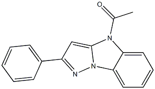 4-Acetyl-2-phenyl-4H-pyrazolo[1,5-a]benzimidazole 结构式