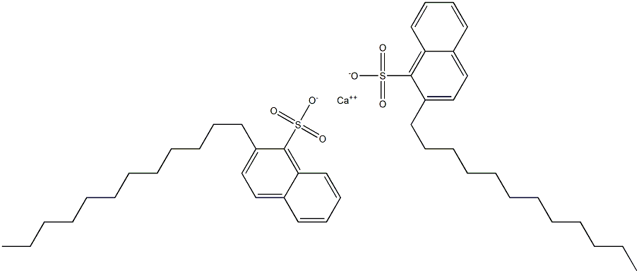 Bis(2-dodecyl-1-naphthalenesulfonic acid)calcium salt 结构式