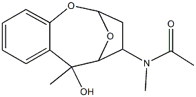 4-[Acetyl(methyl)amino]-2,5-epoxy-6-methyl-3,4,5,6-tetrahydro-2H-1-benzoxocin-6-ol 结构式