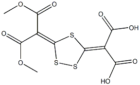 1,2,4-Trithiolane-3,5-diylidenebis(malonic acid dimethyl) ester 结构式